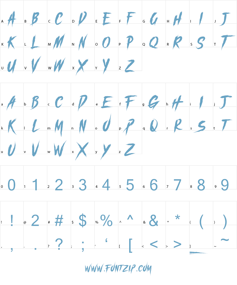 boasterz] Demo Font Character